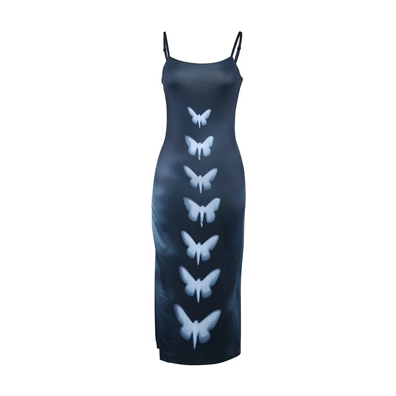 Buttterfly Backless Dress