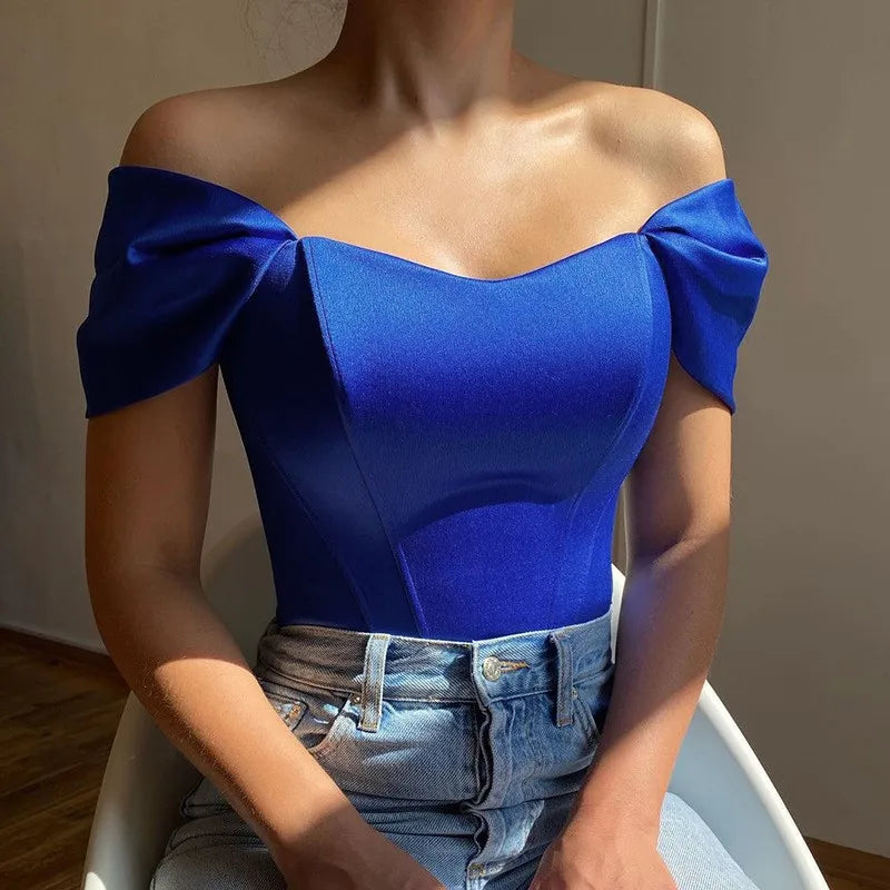 Sula Satin Off-Shoulder Top