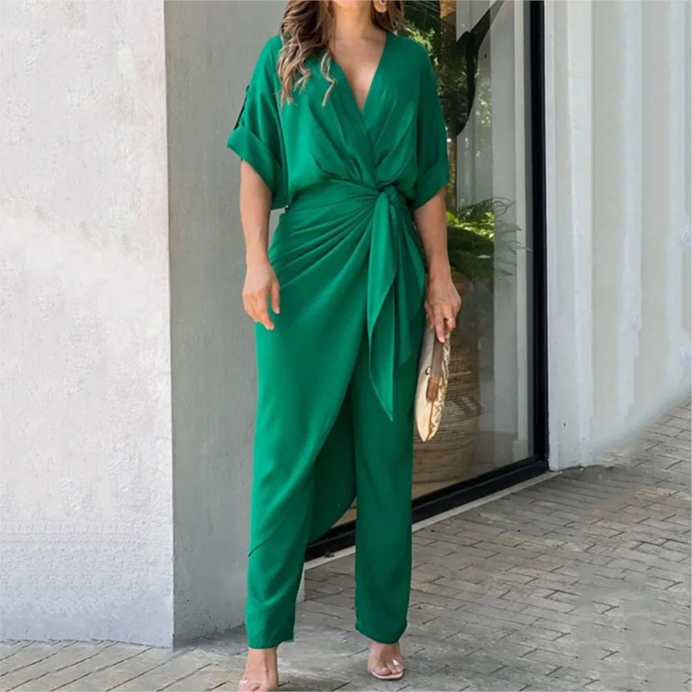 Nova V Neck Deep Jump suit