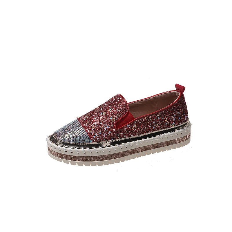 Women Bling Loafers Shoes