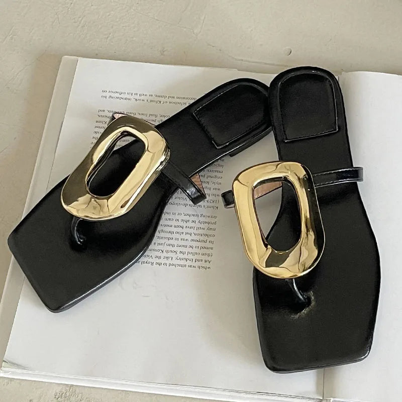 Women Metal Footwear Slippers