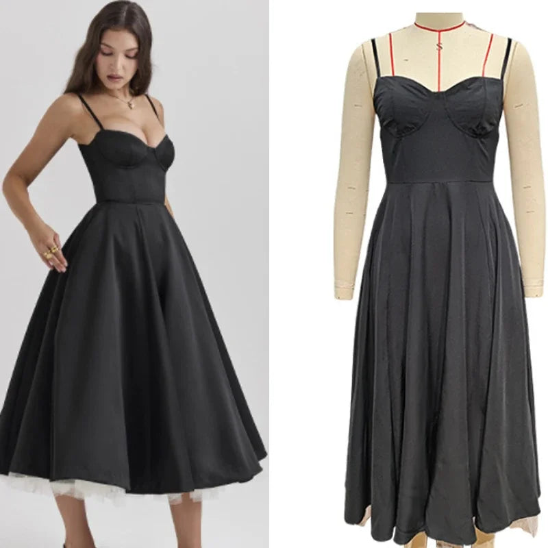 Luna Mesh Midi Dress