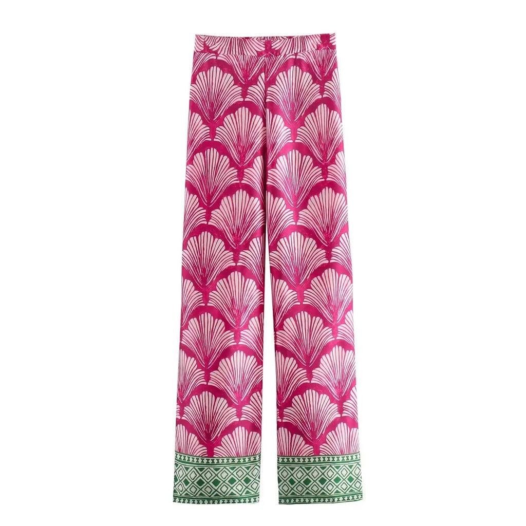 Velina Silk Satin Printed Suit Set