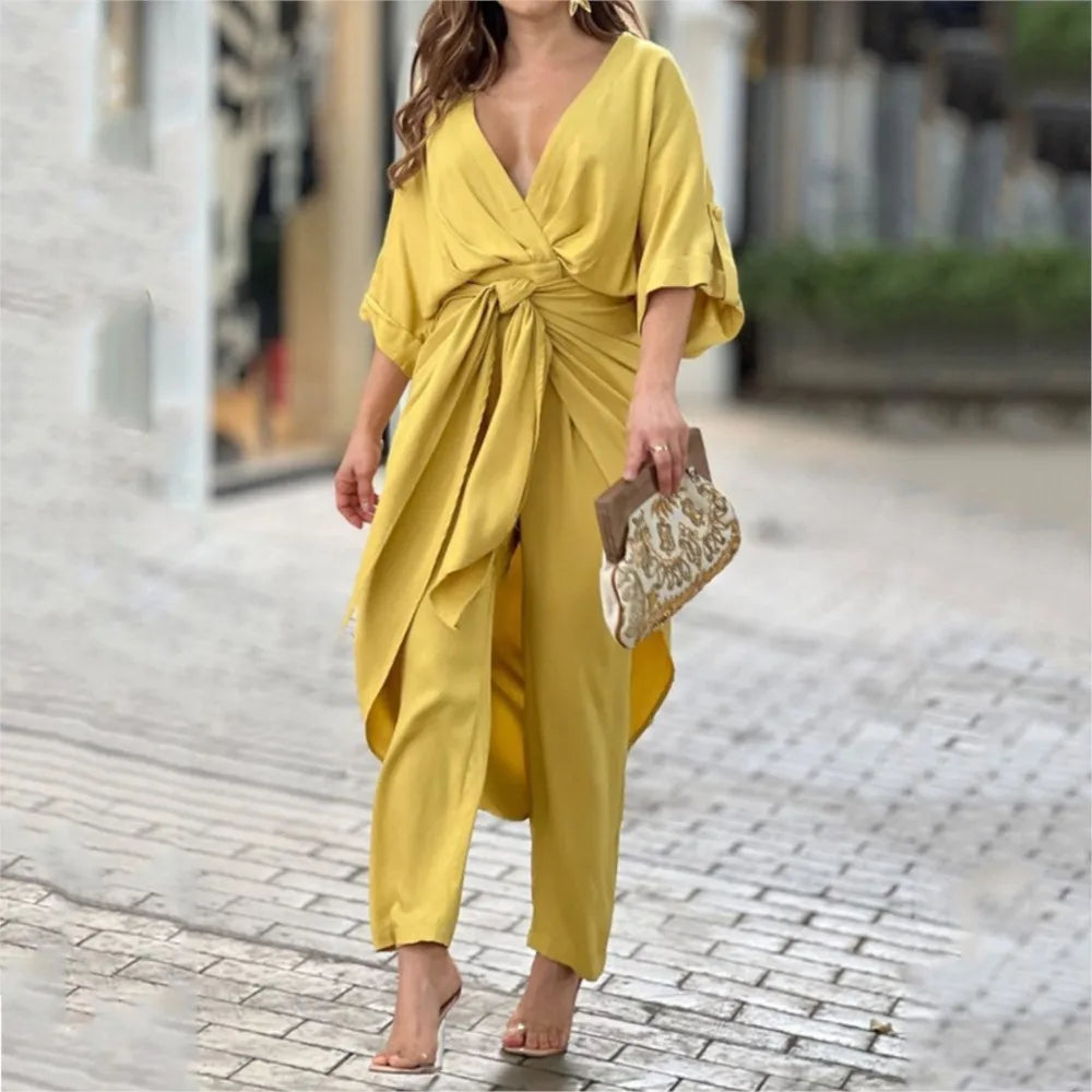 Nova V Neck Deep Jump suit