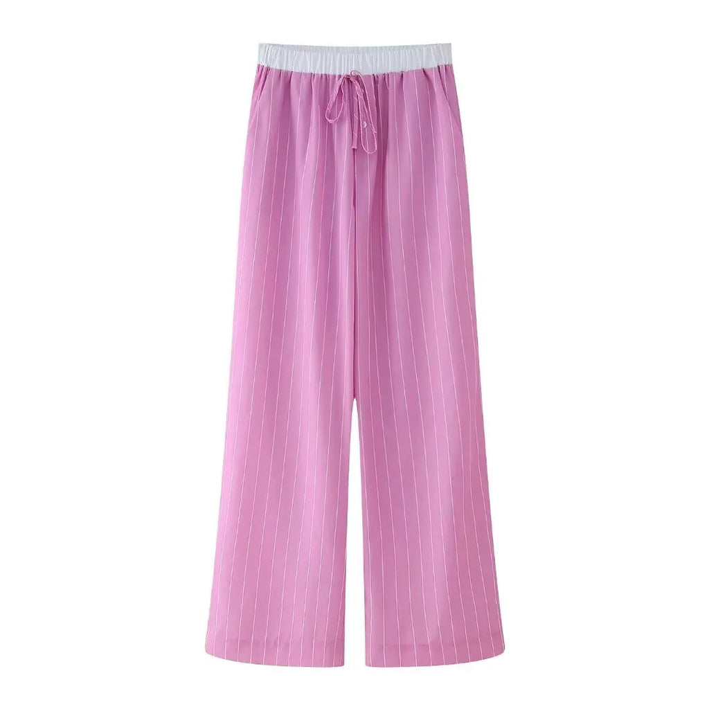 Grace Suit Shirt+Drawstring Long Pants