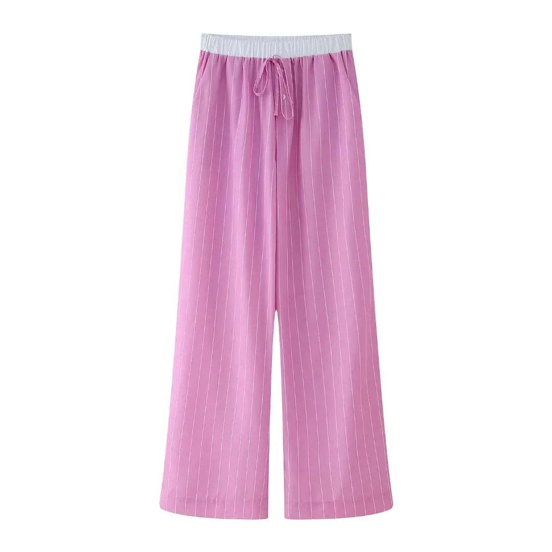 Grace Suit Shirt+Drawstring Long Pants