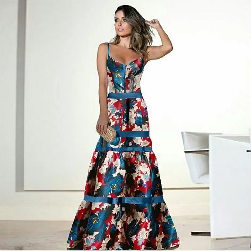 Sofia Silk Floral Maxi Dress