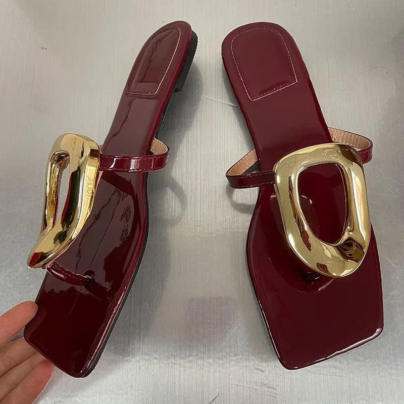Women Metal Footwear Slippers