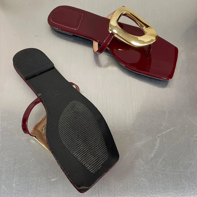 Women Metal Footwear Slippers