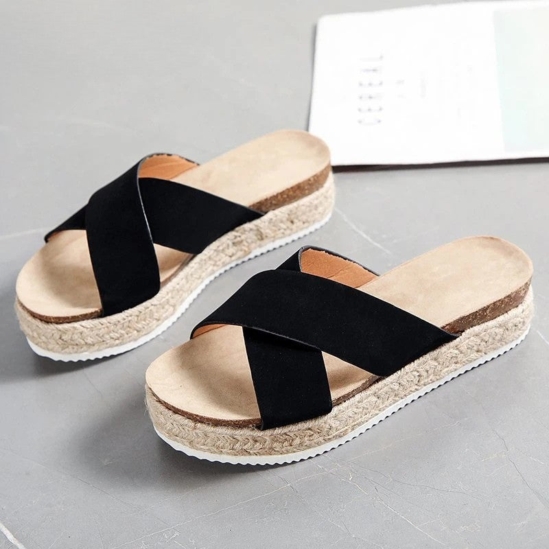 Ella Wedge Sequines Slippers