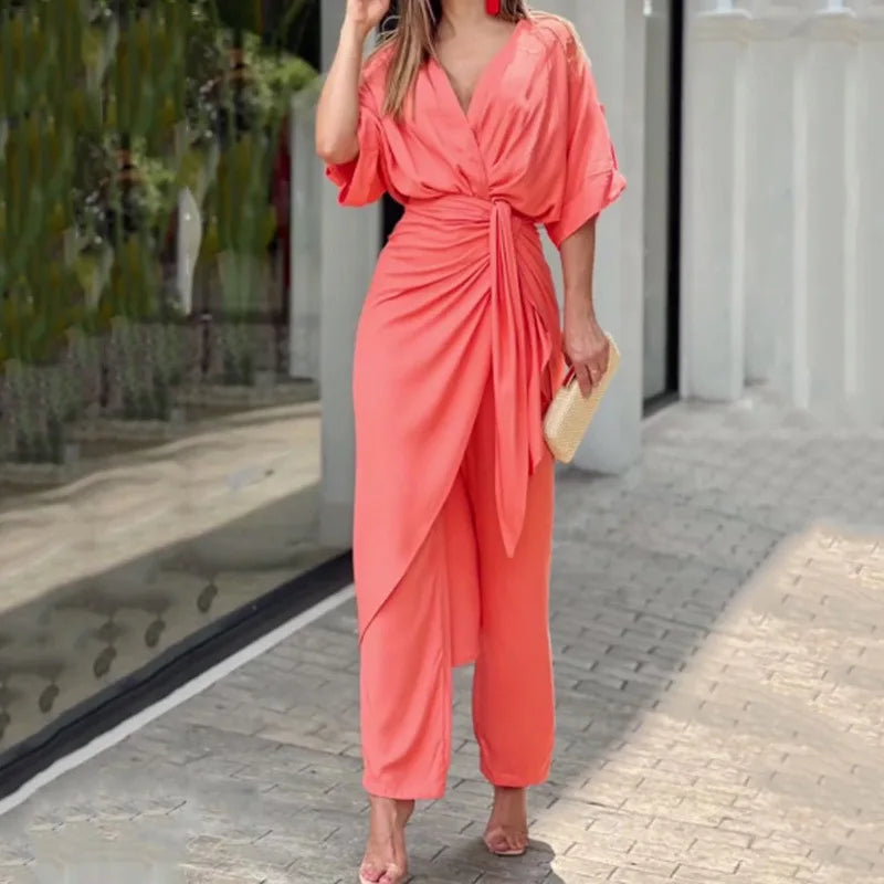 Nova V Neck Deep Jump suit