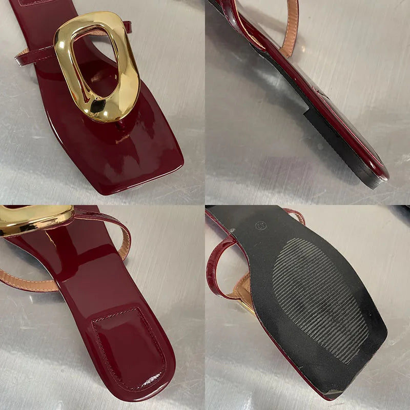 Women Metal Footwear Slippers