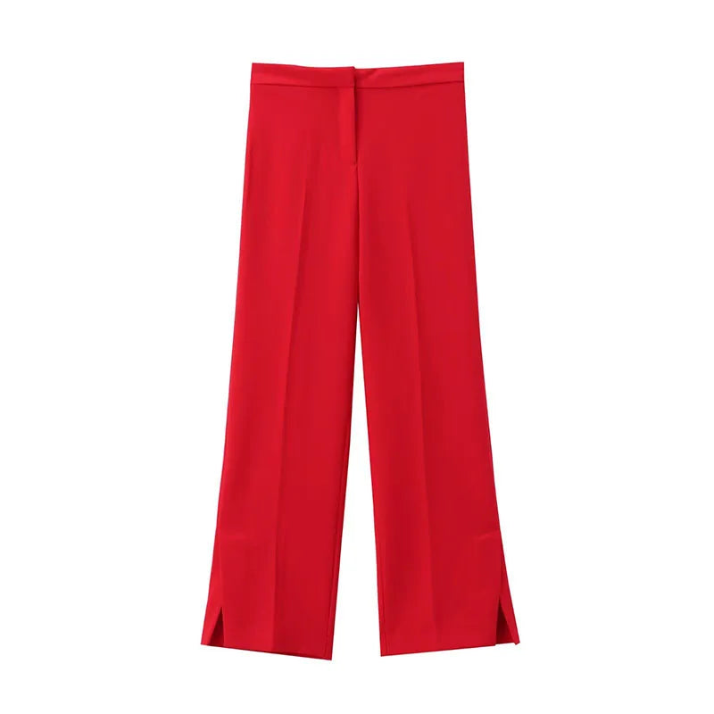 Aria Slit Stralght Pant Set