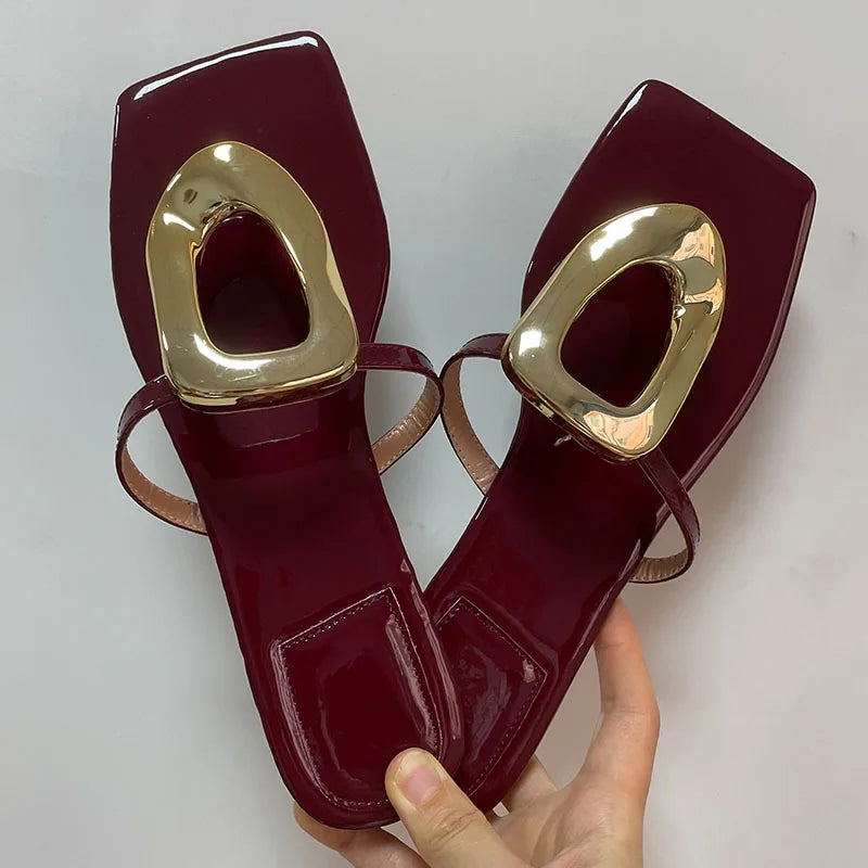 Women Metal Footwear Slippers