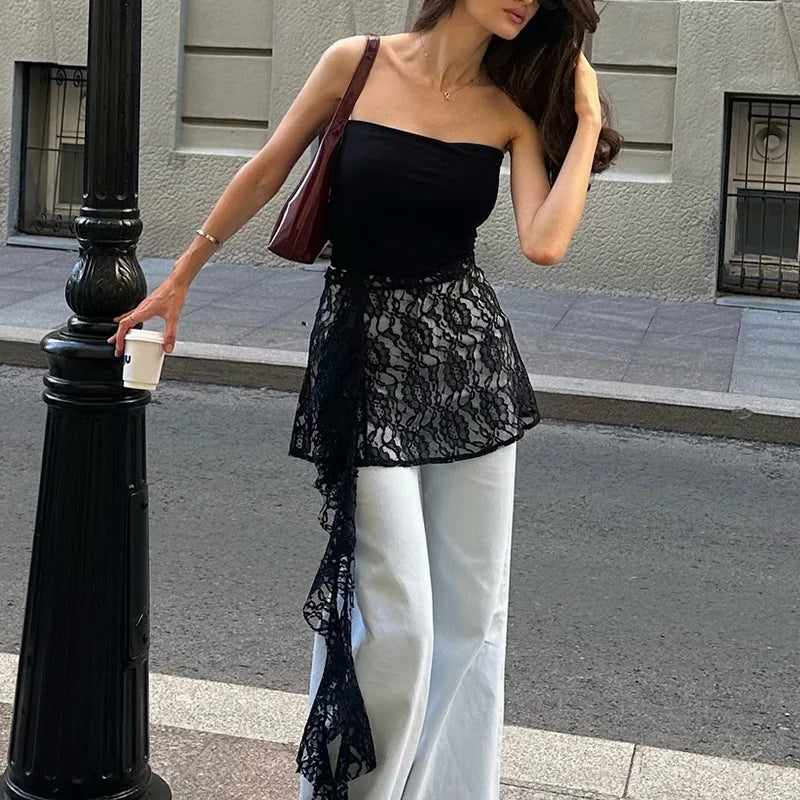 Aria Lace-Up Off Shoulder