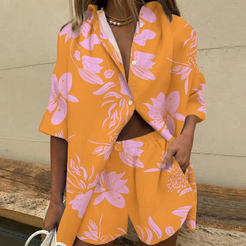 Aria Short-sleeved Printed Shirt
