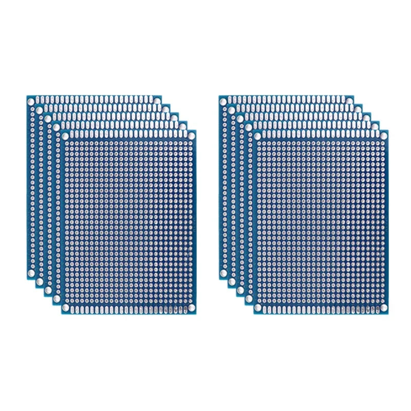 5/10PCS PCB Board Prototype Board Blue 2x8/3x7/4x6/5x7/7x9cm Double Sided Circuit Boards For DIY Soldering Project