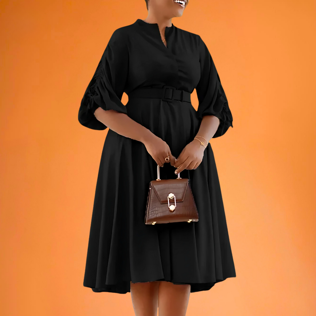 Amara A-Line Pleated Dress