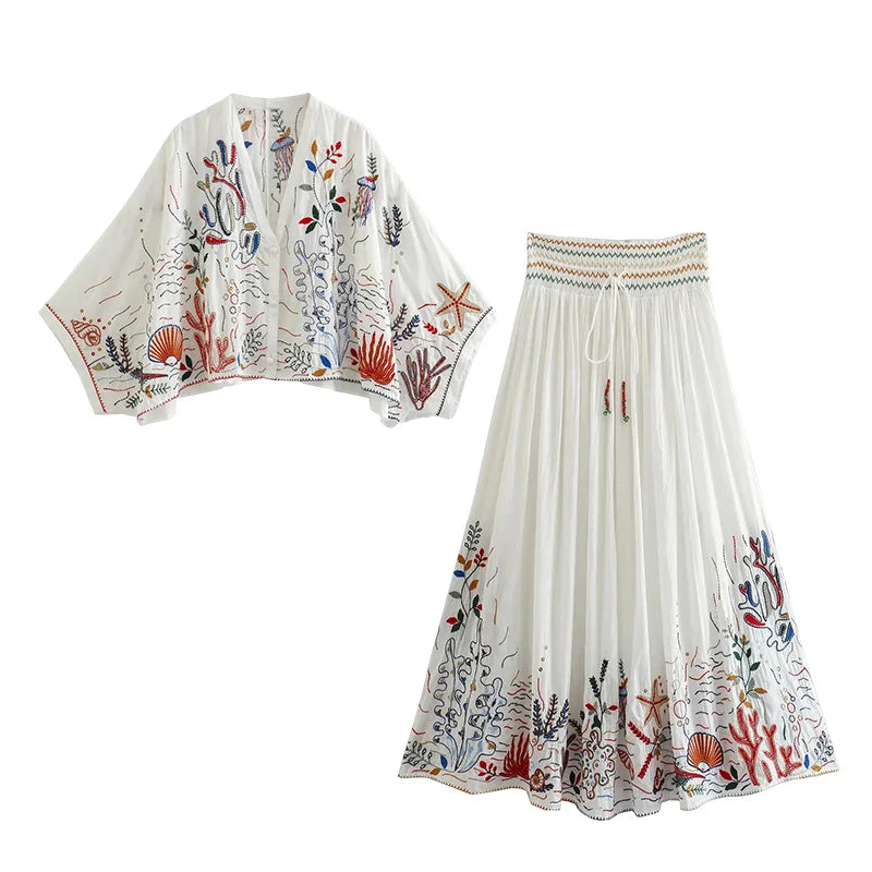 Sienna Tiered Long and Mini Skirt Set