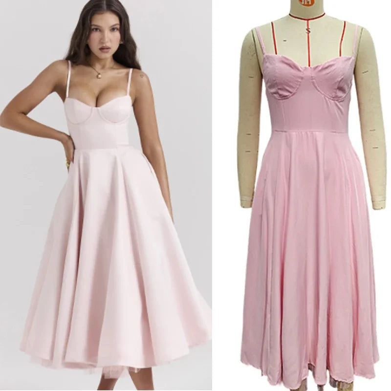 Luna Mesh Midi Dress