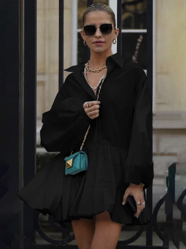 Camila Puff Sleeves Shirt Dress