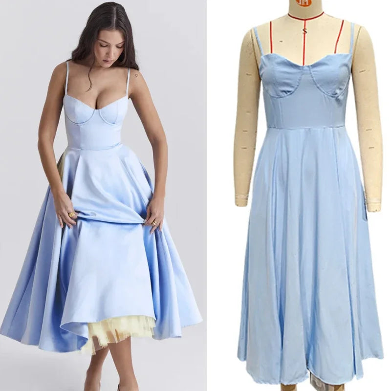 Luna Mesh Midi Dress