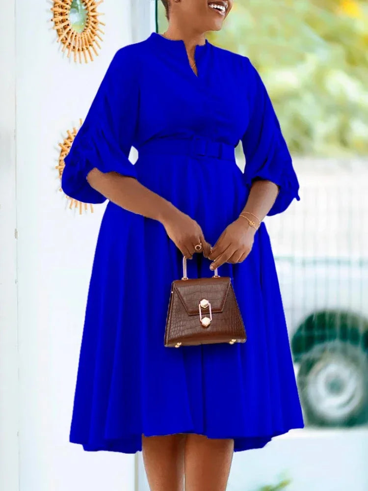 Amara A-Line Pleated Dress