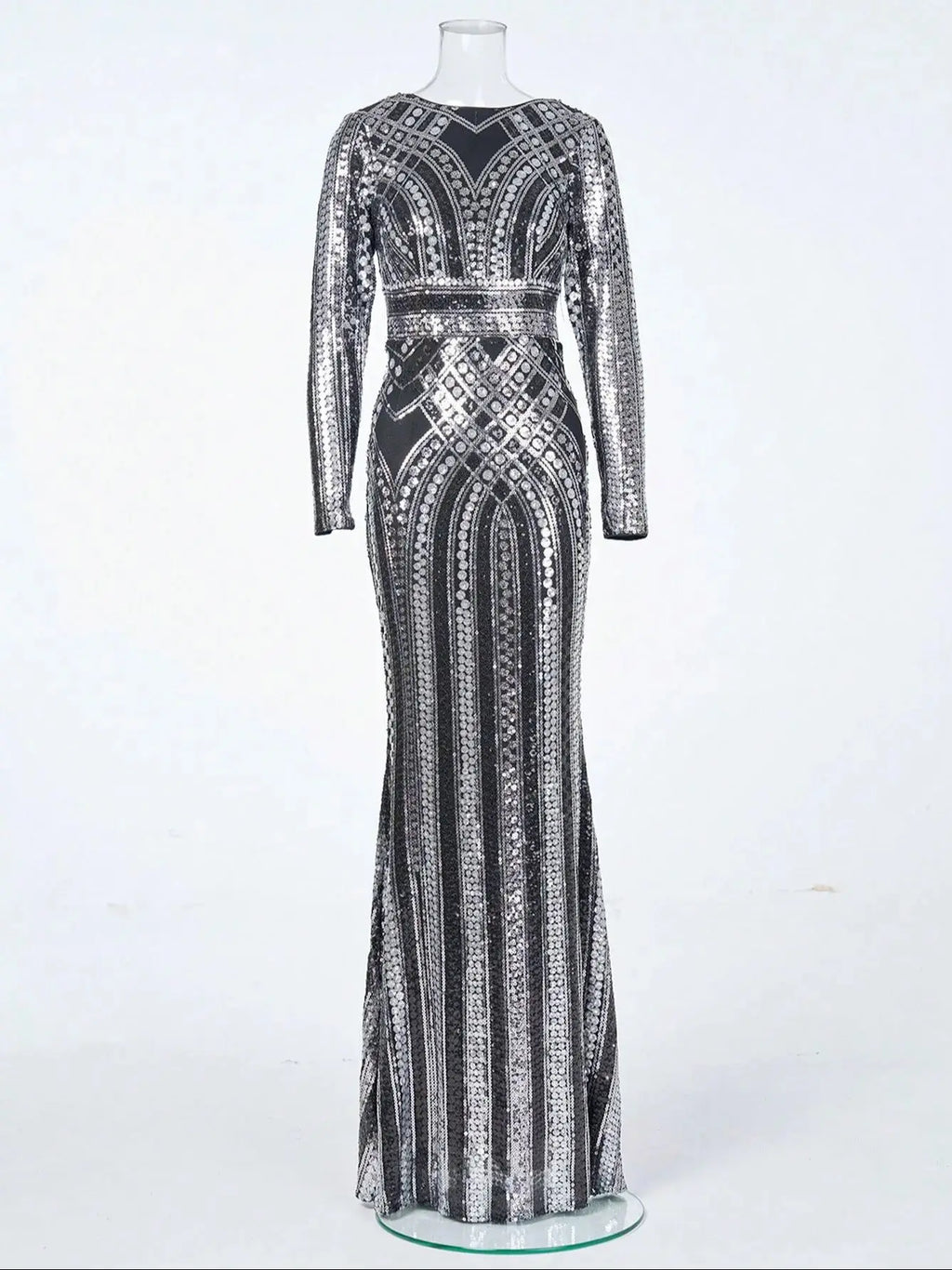 Glamour Mermaid Long Sleeve Party Dress