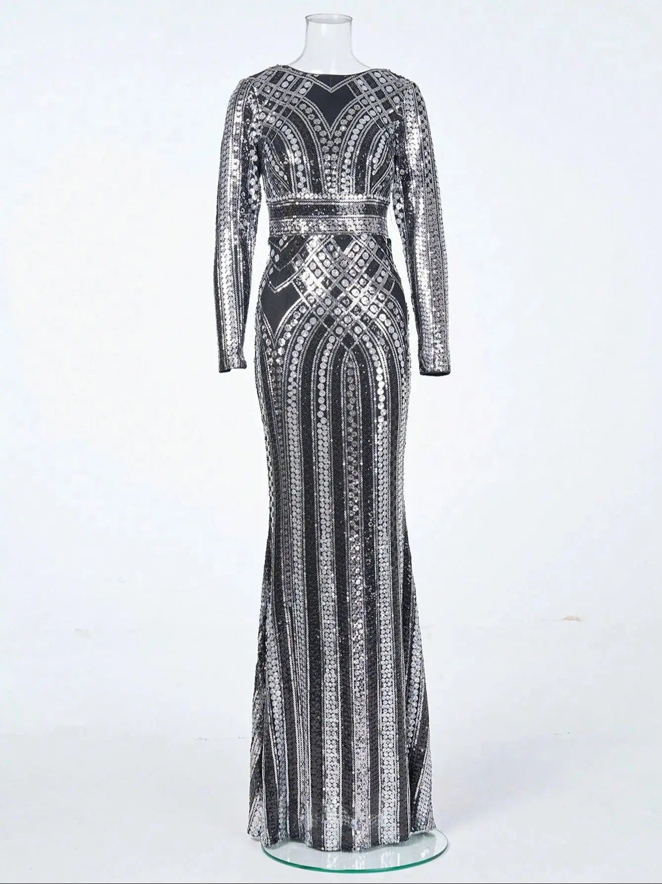 Glamour Mermaid Long Sleeve Party Dress