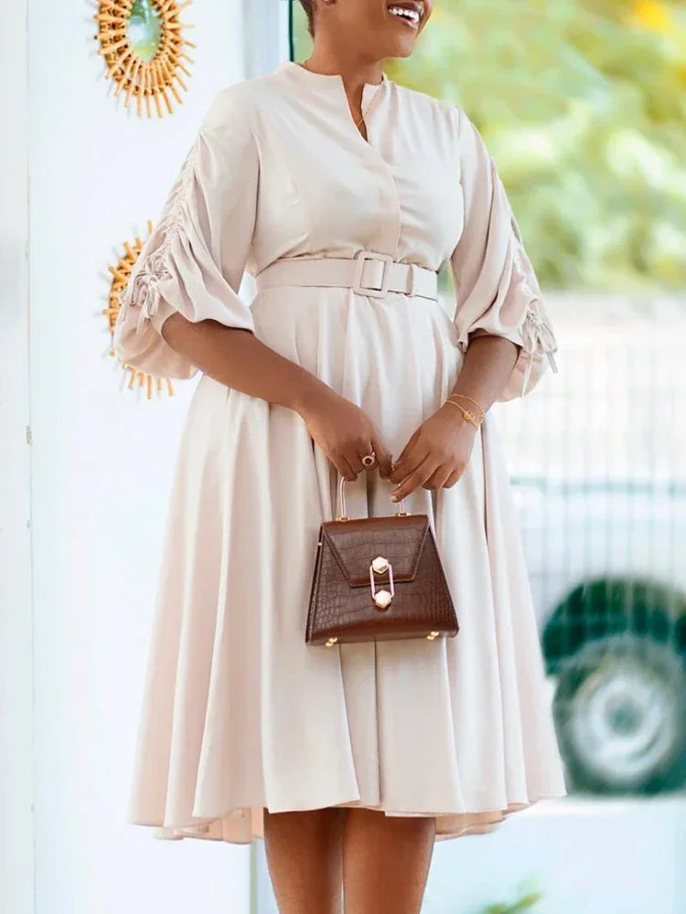Amara A-Line Pleated Dress