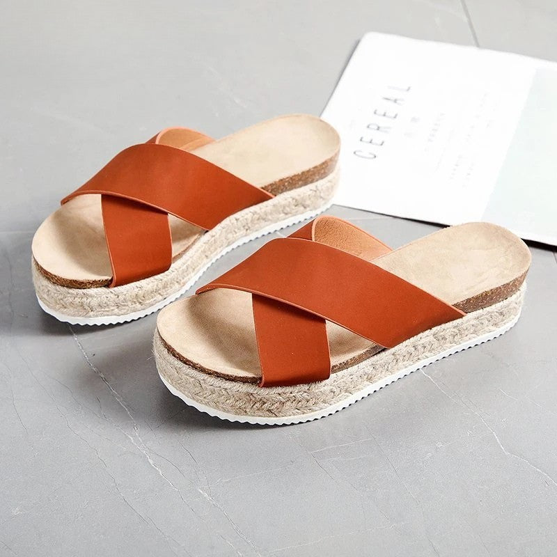 Ella Wedge Sequines Slippers