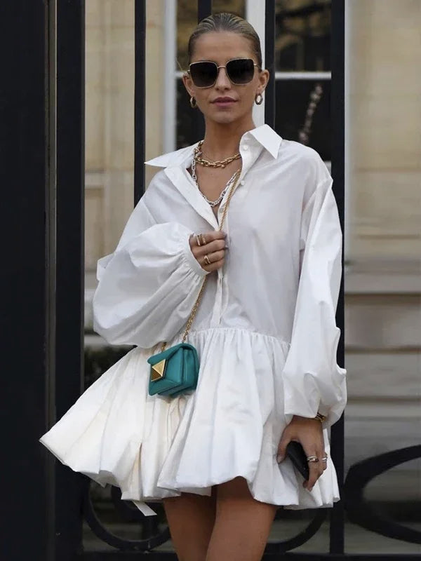 Camila Puff Sleeves Shirt Dress