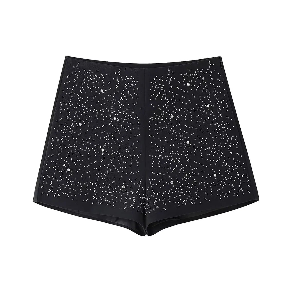 Elena Shorts Elegant  Side Zipper Suit